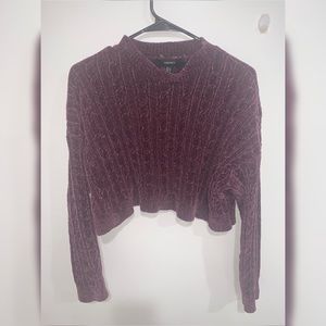 Purple crop sweater